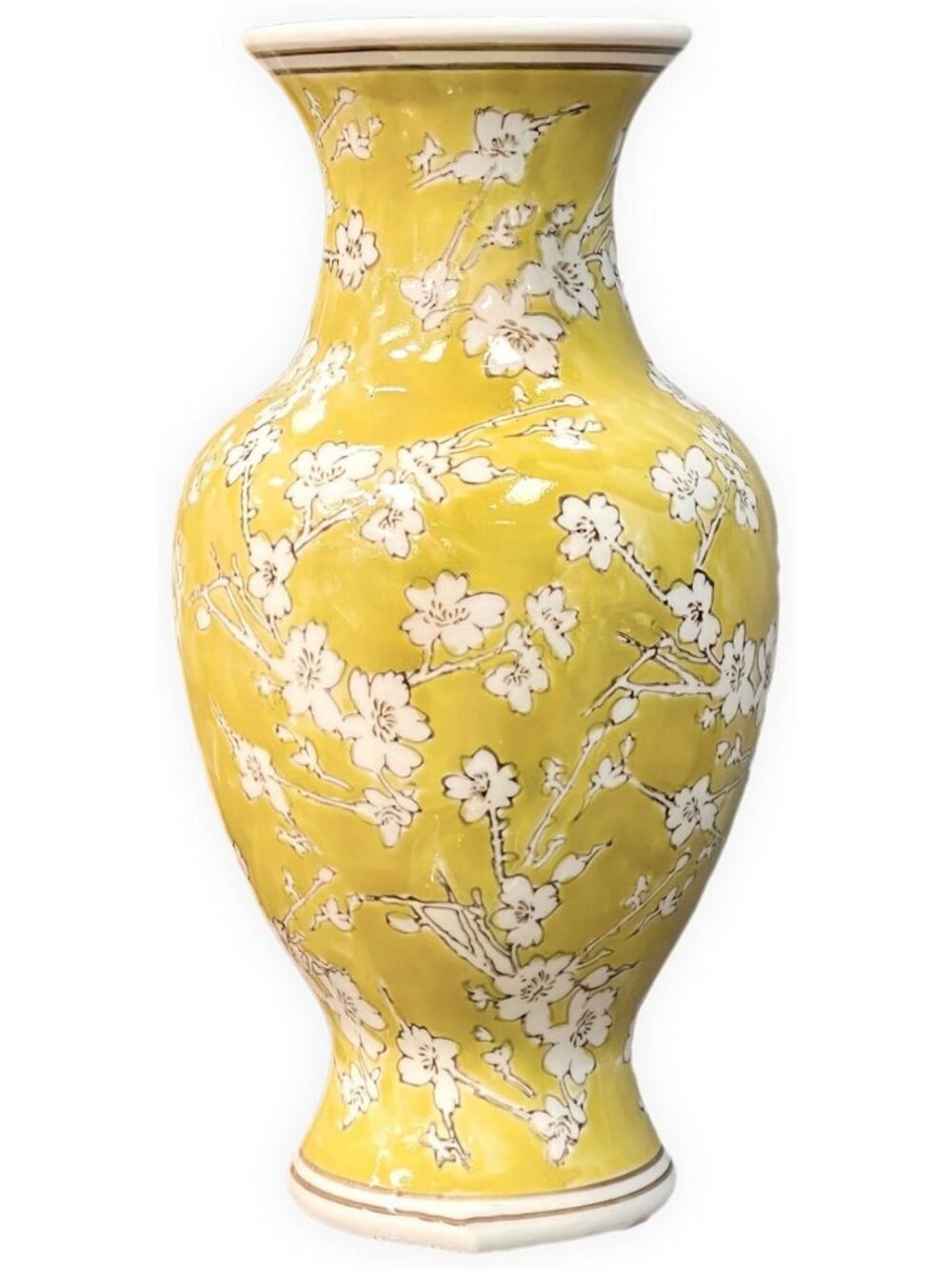 Galt International 14” Hand Painted Chinoiserie Ceramic Vase – Antique Style